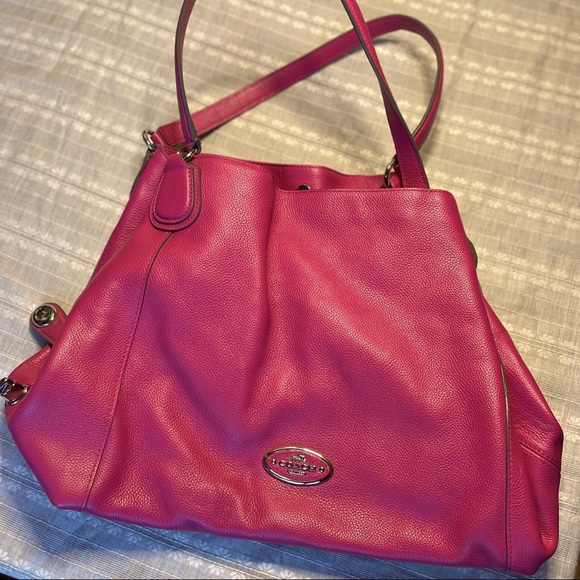 Coach Genuine Soft Leather Shoulder Tote Bag - Picture 2 of 12